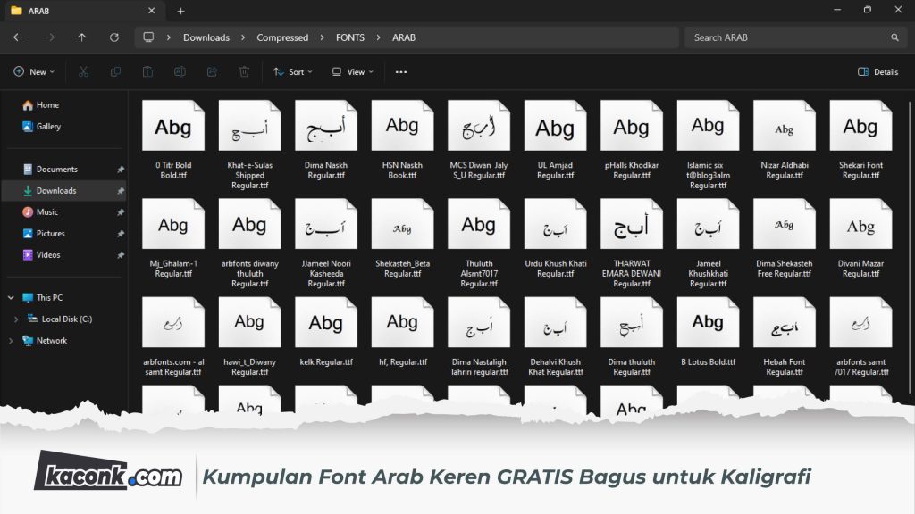 Kumpulan Font Arab Keren GRATIS Bagus untuk Kaligrafi