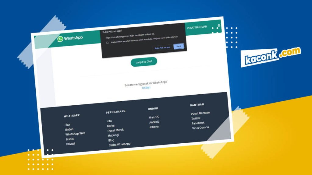 Cara Mudah Mengirim Pesan WhatsApp Tanpa Menyimpan Nomor HP Penerima 7 kirim pesan wa tanpa simpan nomor
