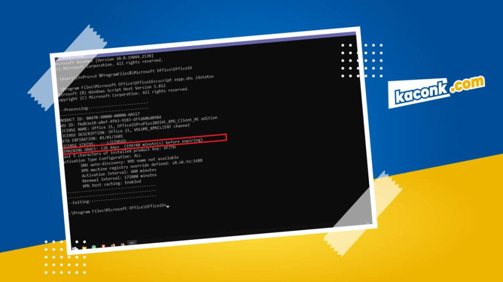 Cara Mengetahui Masa Aktif Microsoft Office Semua Versi 2 cek aktivasi masa aktif office