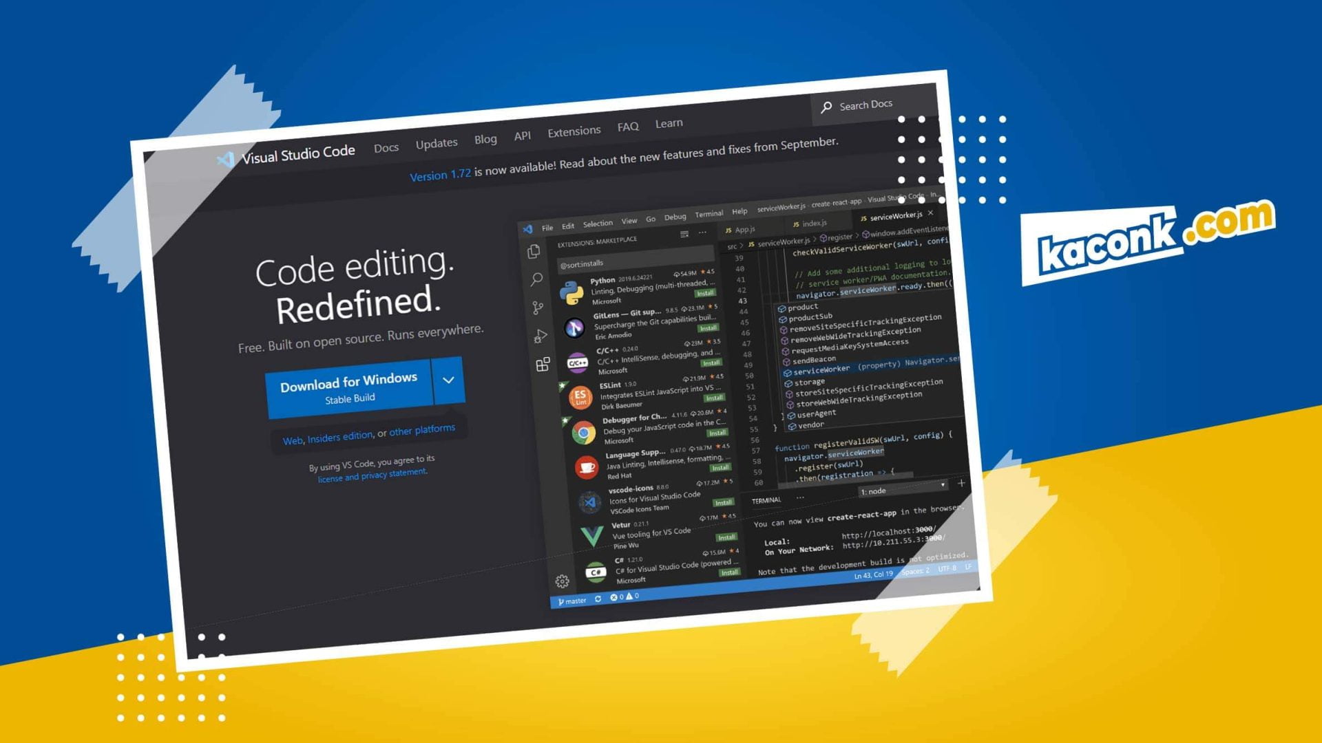 Alasan Kenapa Harus Beralih Text Editor ke Visual Studio Code - Kaconk