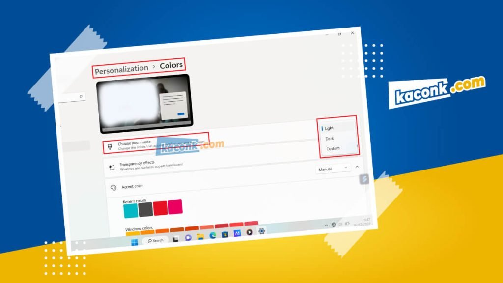 Cara Mengaktifkan Dark Mode di Windows 11 2 How to enable Dark Mode in Windows 11