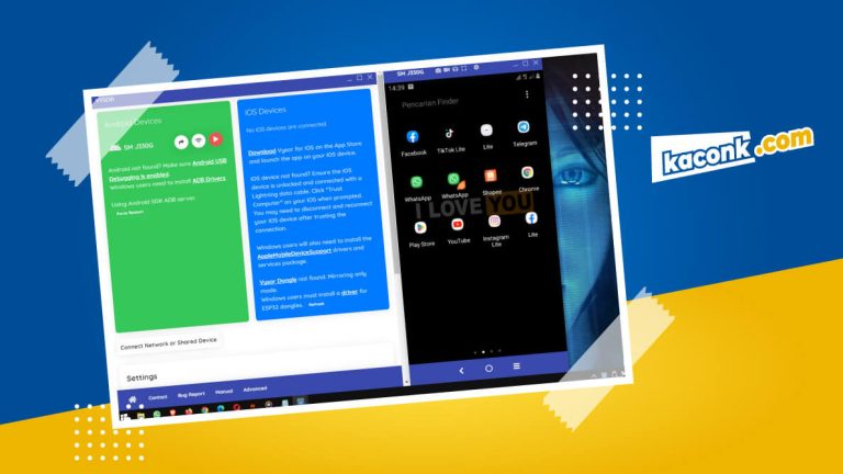 Menampilkan Layar HP ke Laptop