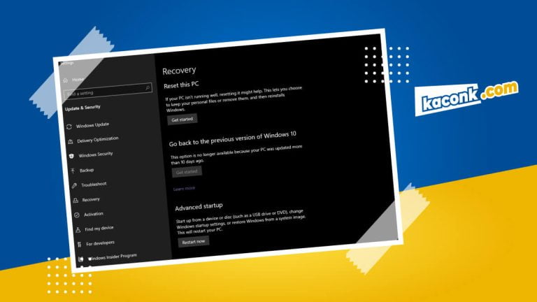 Cara Reset Windows 10 ke Pengaturan Awal