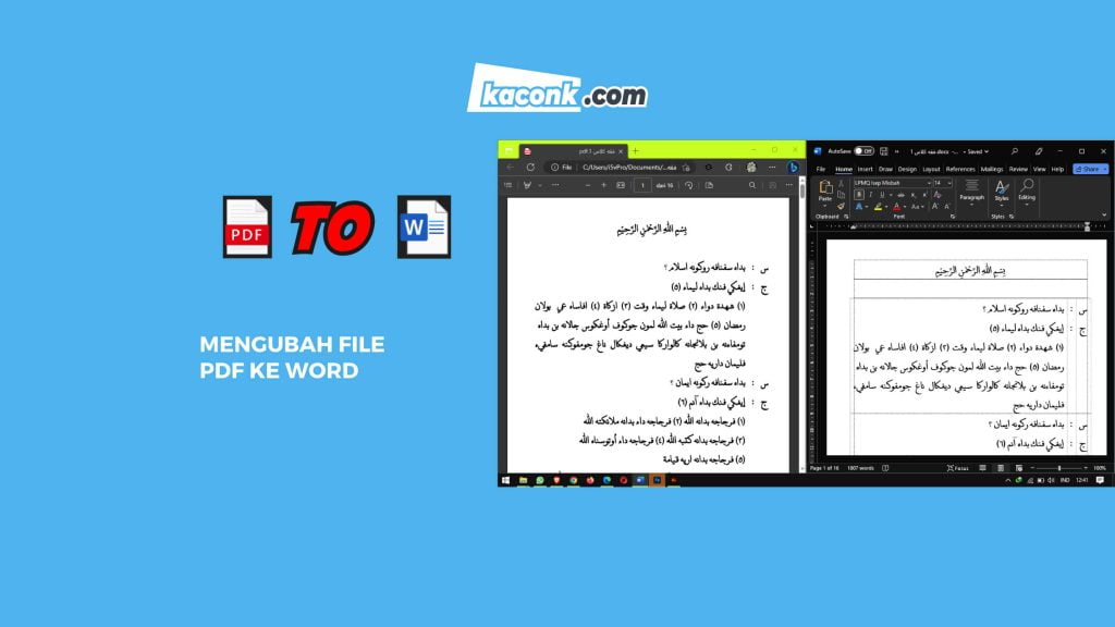 Cara Mengubah File Pdf Ke Word Paling Mudah Kaconk Cara Mengubah File Pdf Ke Word Paling Mudah Kaconk