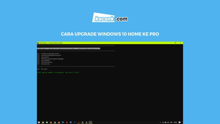 Cara Upgrade Windows 10 Home ke Pro