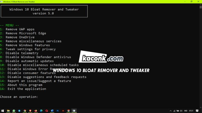 Windows 10 Bloat Remover and Tweaker