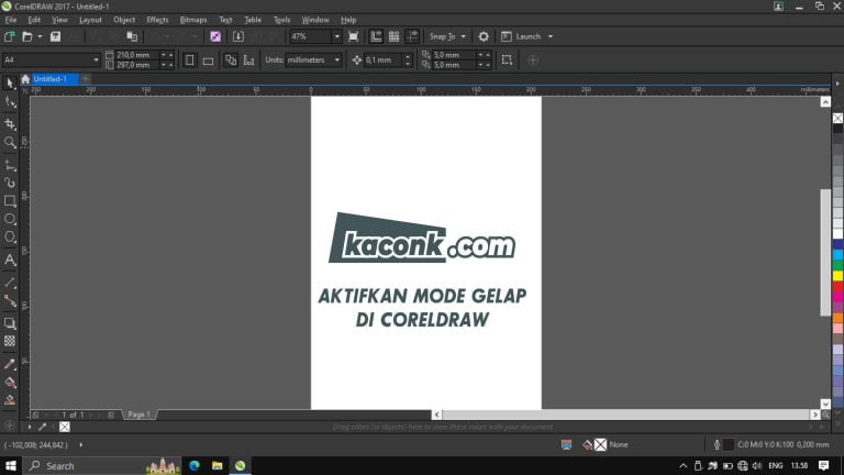 Cara Mengaktifkan Mode Gelap (Dark Mode) di CorelDraw Graphics Suite