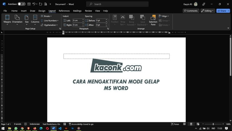 Cara Mengaktifkan Mode Gelap (Dark Mode) di Microsoft Word