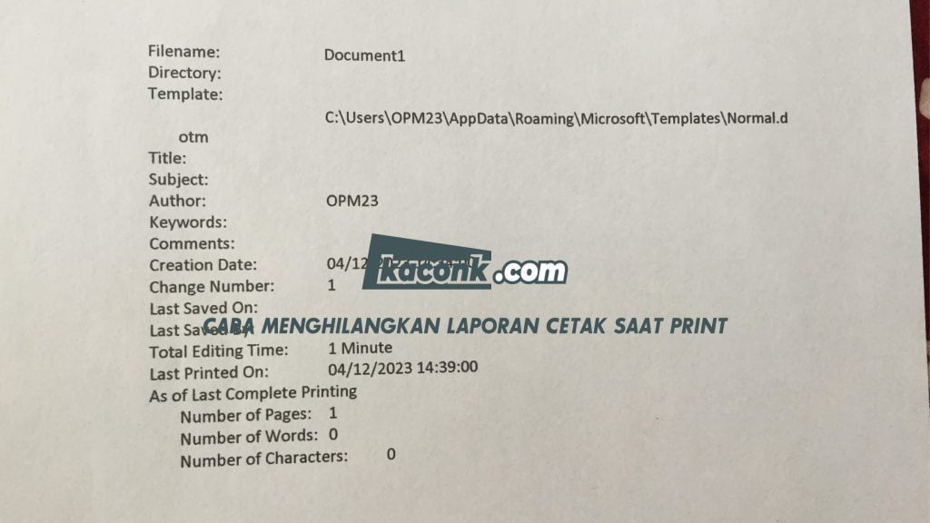 Cara Menghilangkan Laporan Cetak Saat Print 5 cara menghilangkan laporan cetak ketika print dokumen menghilangkan hasil print yang diikuti document properties (2)