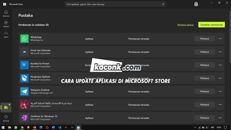 Cara Update Aplikasi di Microsoft Store