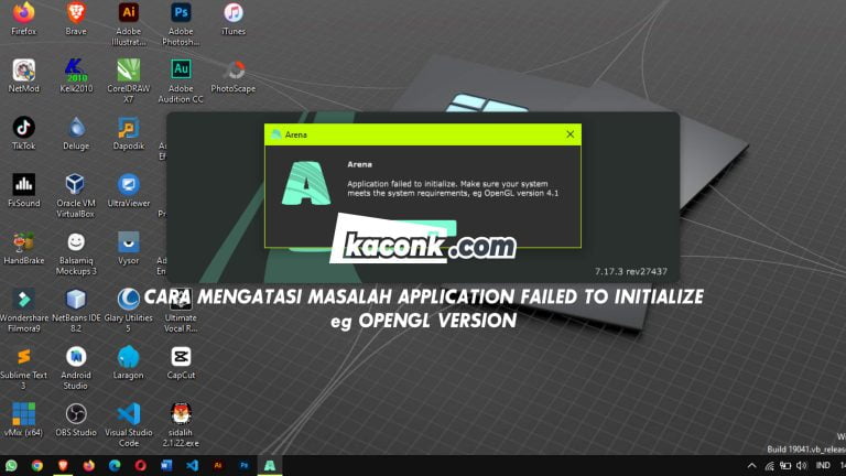 application failed to initialize make sure your system meets the system requirements, eg opengl version 3 version 4