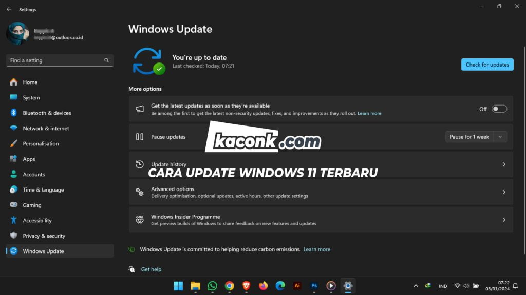 Cara Update Windows 11 Terbaru 2024