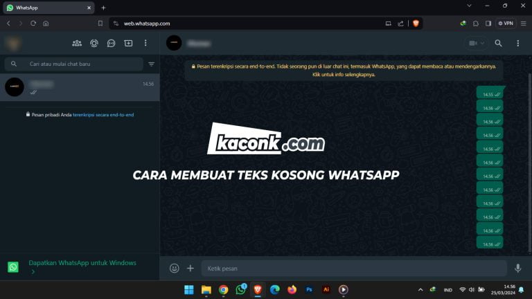 Cara Mengirim Pesan Kosong, Chat Kosong, Teks Kosong di WhatsApp