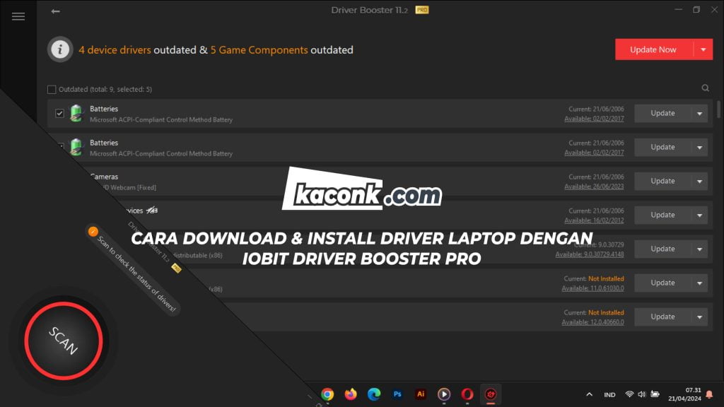 Cara Download & Install Driver Laptop dengan IObit Driver Booster Pro