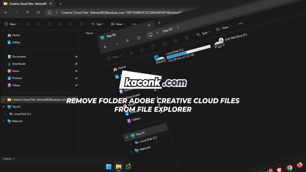 Remove Folder Adobe Creative Cloud Files from File Explorer