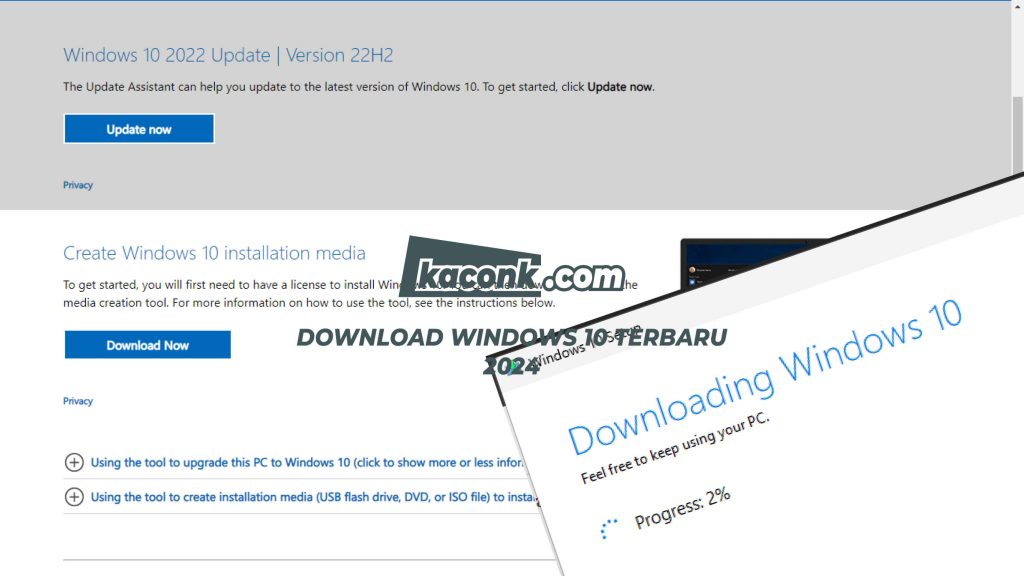Cara Download Windows 10 Terbaru 2024