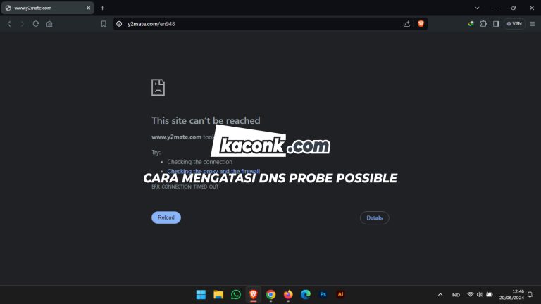 Cara Mengatasi DNS PROBE POSSIBLE