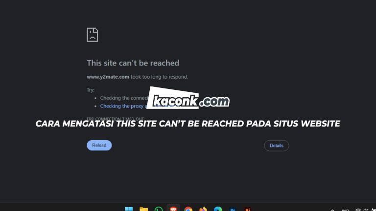 Cara Mengatasi This site can’t be reached pada Situs Website
