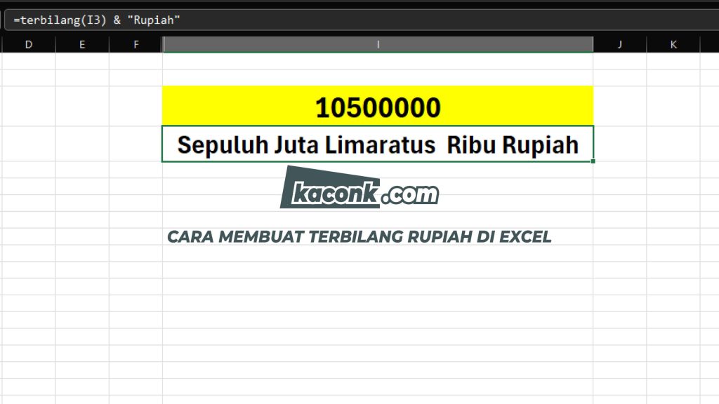 Cara Membuat Terbilang Rupiah di Excel
