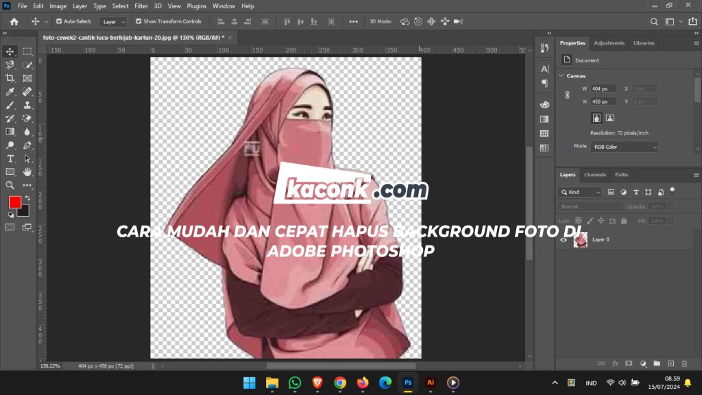 Cara Mudah dan Cepat Hapus Background Foto di Adobe Photoshop 5 Cara Mudah dan Cepat Hapus Background Foto di Adobe Photoshop
