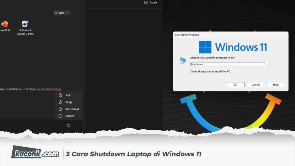 3 Cara Shutdown Laptop di Windows 11