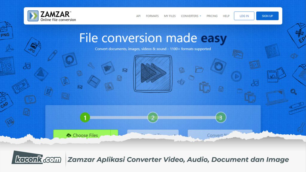 Zamzar Aplikasi Converter Video, Audio, Document dan Image