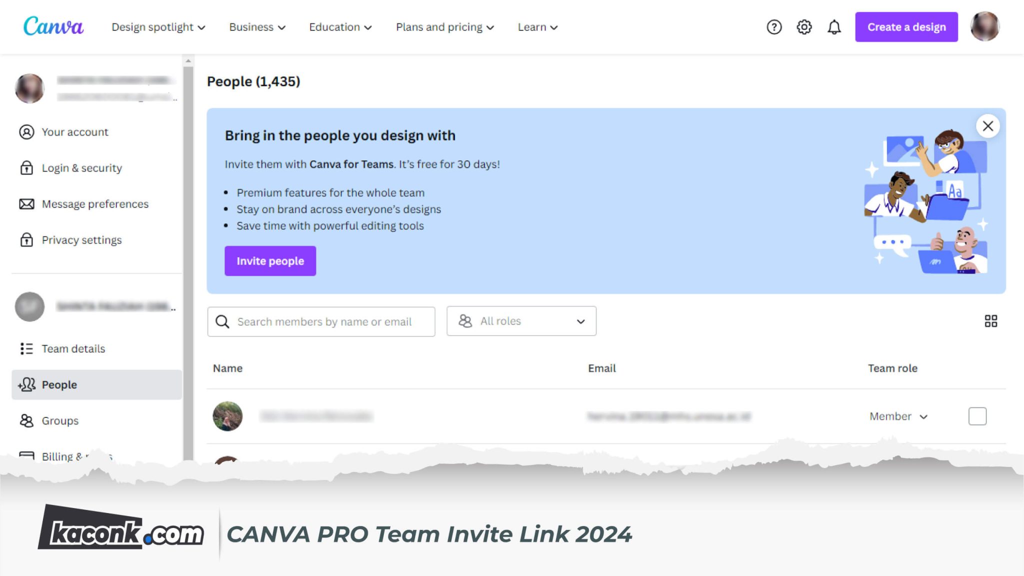 CANVA PRO Team Invite Link 2025 FEBRUARI Kaconk