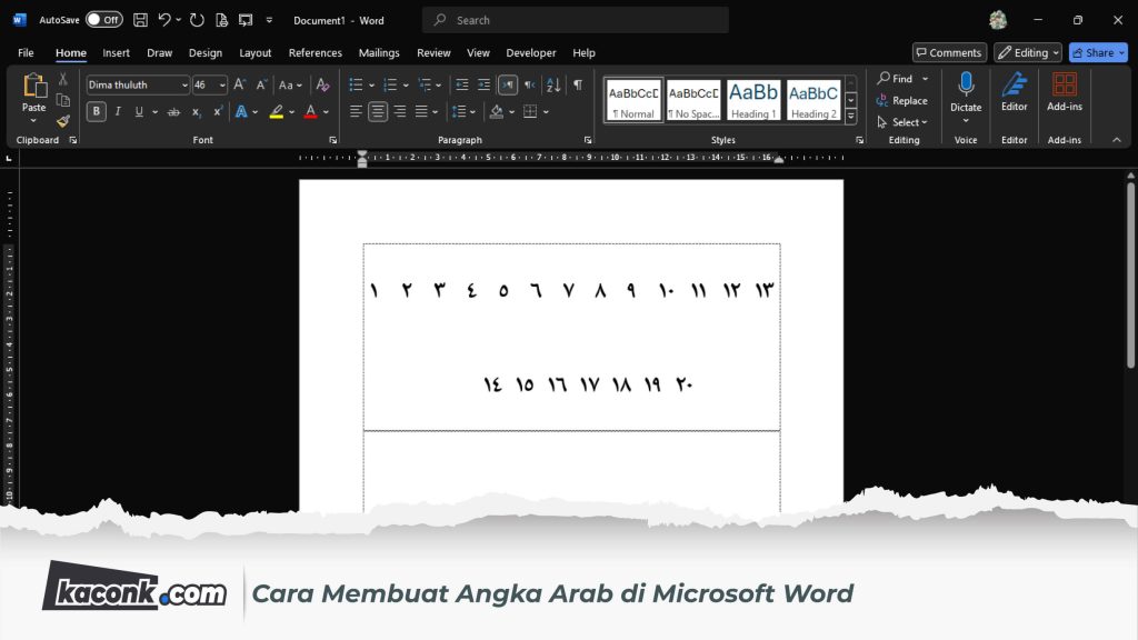 Cara Membuat Angka Arab di Microsoft Word 4 Cara Membuat Angka Arab di Microsoft Word