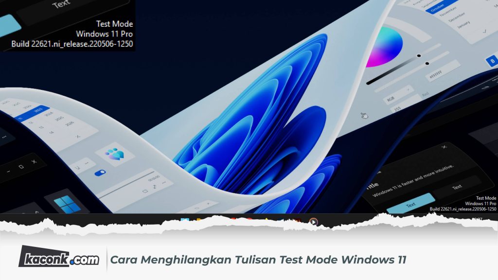 Cara Menghilangkan Tulisan Test Mode Windows 11