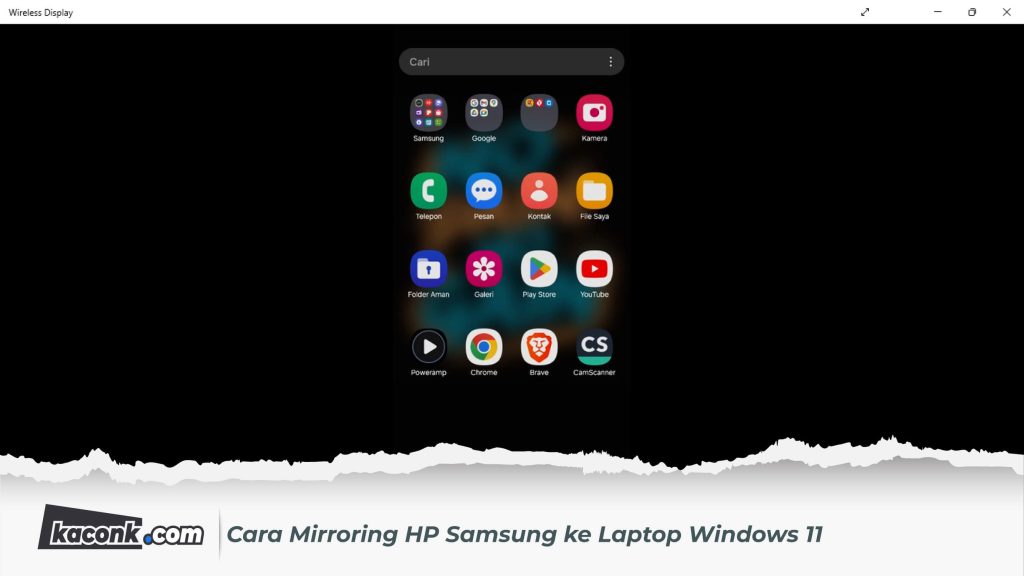 Cara Mirroring HP Samsung ke Laptop Windows 11