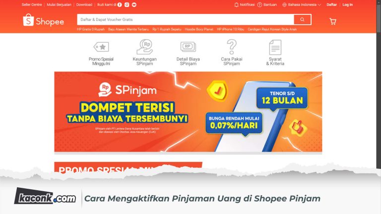 Cara Mengaktifkan Pinjaman Uang di Shopee Pinjam