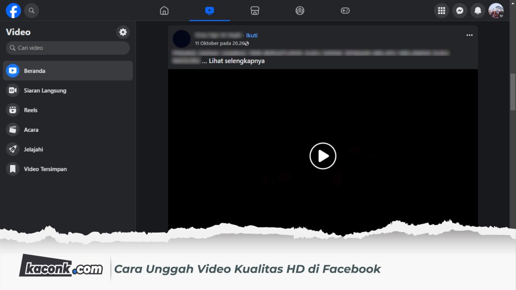 Cara Unggah Video Kualitas HD di Facebook