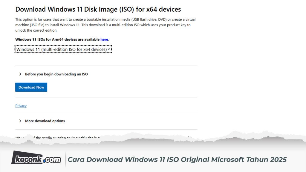 Cara Download Windows 11 ISO Original Microsoft Tahun 2025