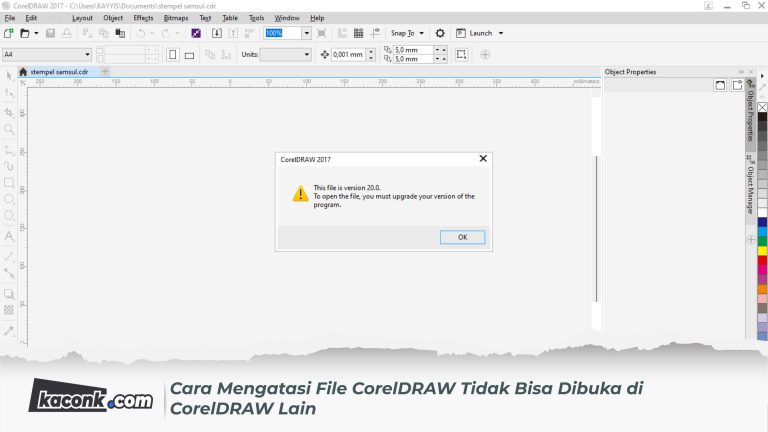 Cara Mengatasi File CorelDRAW Tidak Bisa Dibuka di CorelDRAW Lain