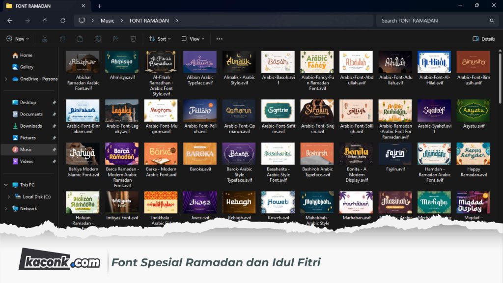 Font Spesial Ramadan dan Idul Fitri