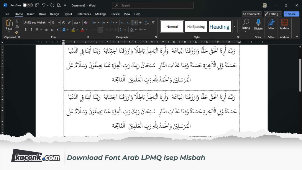 Download Font Arab LPMQ Isep Misbah