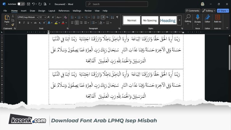 Download Font Arab LPMQ Isep Misbah