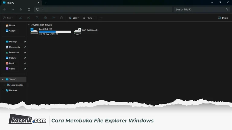 Cara Membuka File Explorer Windows