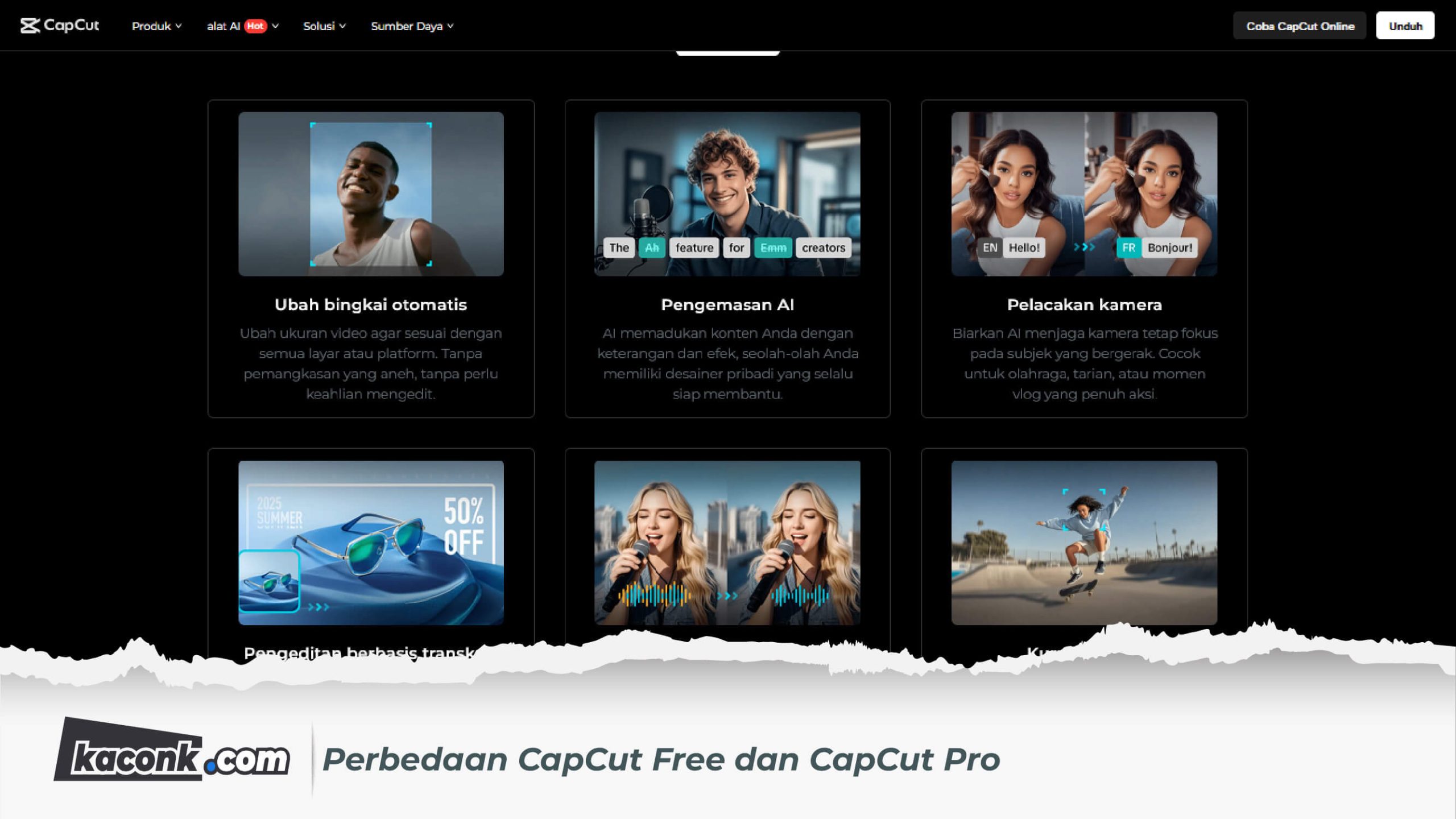 Perbedaan CapCut Free dan CapCut Pro