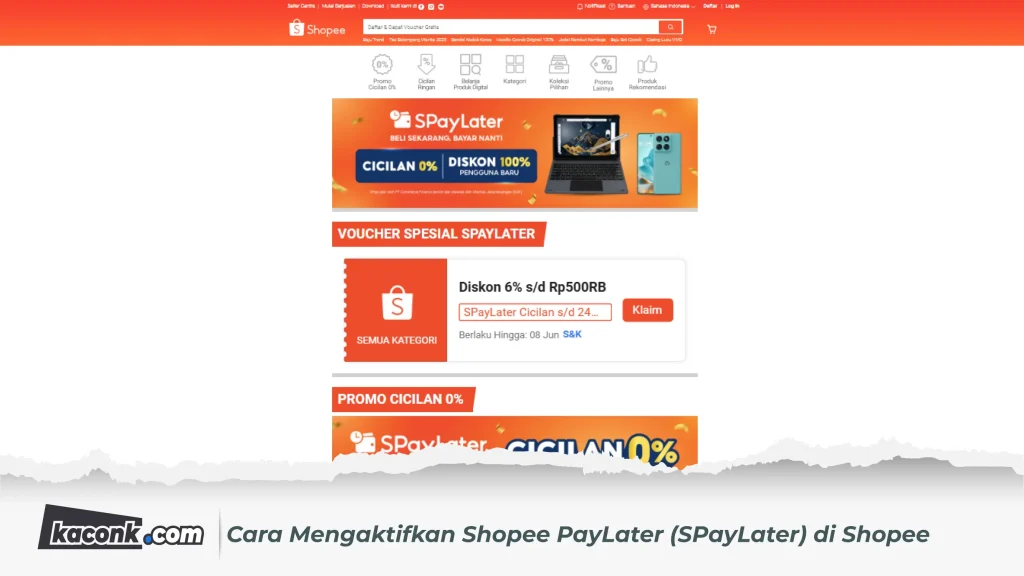 Cara Mengaktifkan Shopee PayLater (SPayLater) di Shopee