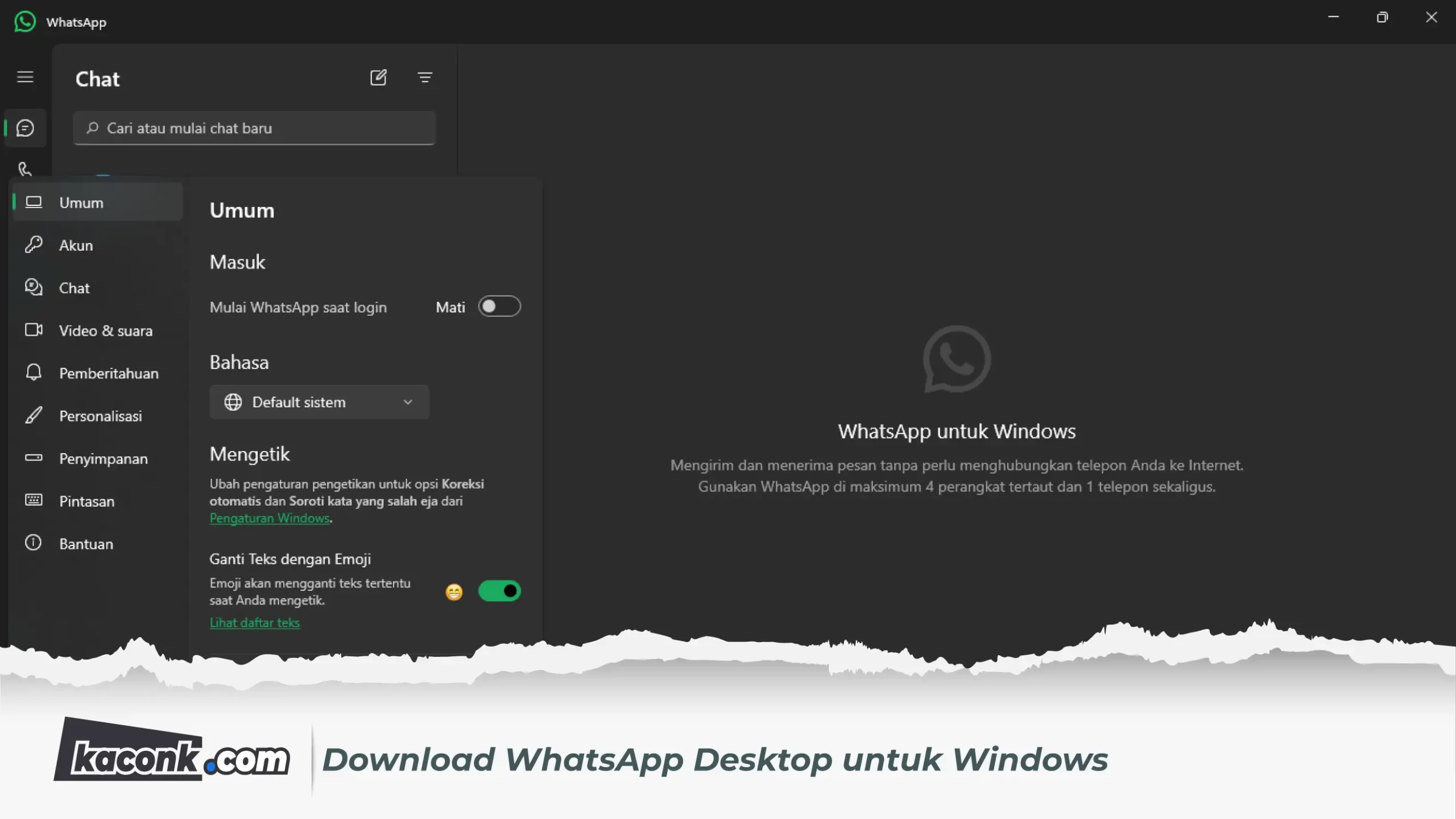 Download WhatsApp Desktop untuk Windows
