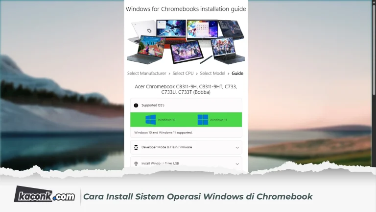 Cara Install Sistem Operasi Windows di Chromebook