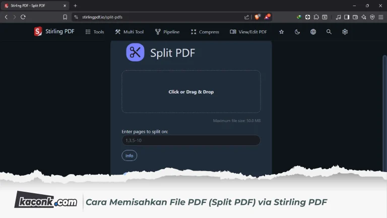 Cara Memisahkan File PDF (Split PDF) dengan Stirling PDF