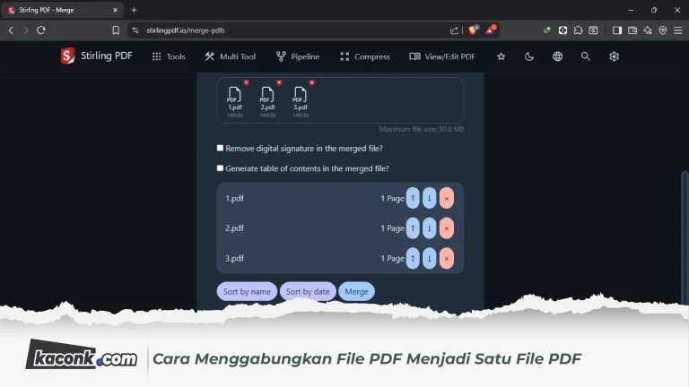 Cara Menggabungkan Beberapa File PDF Menjadi Satu File PDF