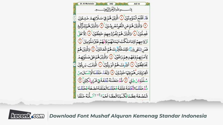 Download Font Mushaf Alquran Kemenag Standar Indonesia