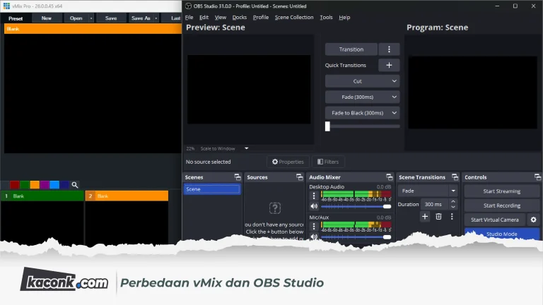 Perbedaan vMix dan OBS Studio