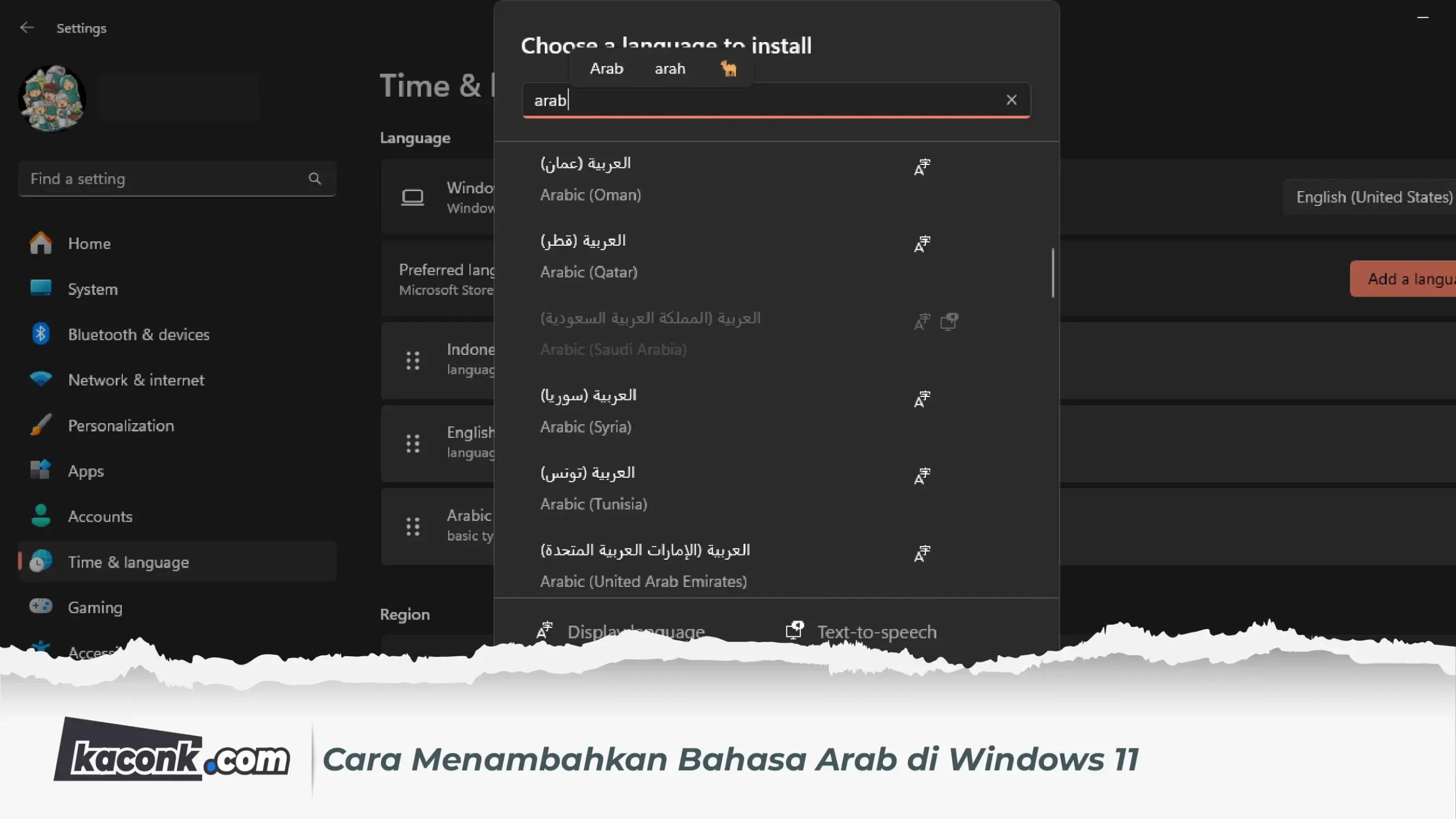 Cara Menambahkan Bahasa Arab di Windows 11