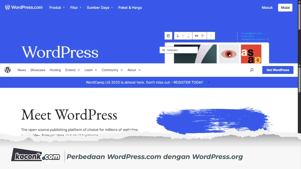Perbedaan WordPress.com dengan WordPress.org