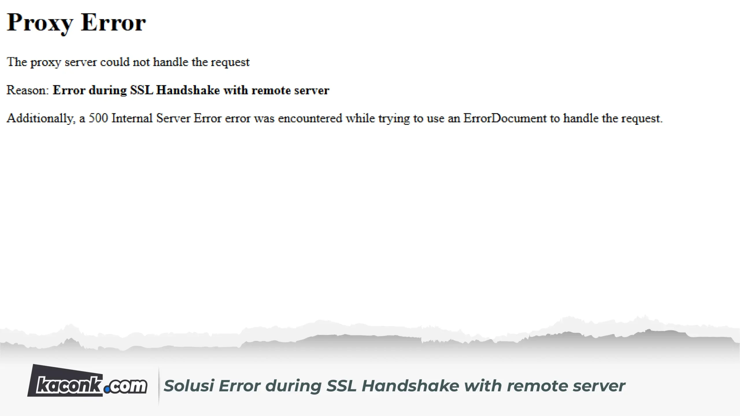 Solusi Error during SSL Handshake with remote server WordPress
