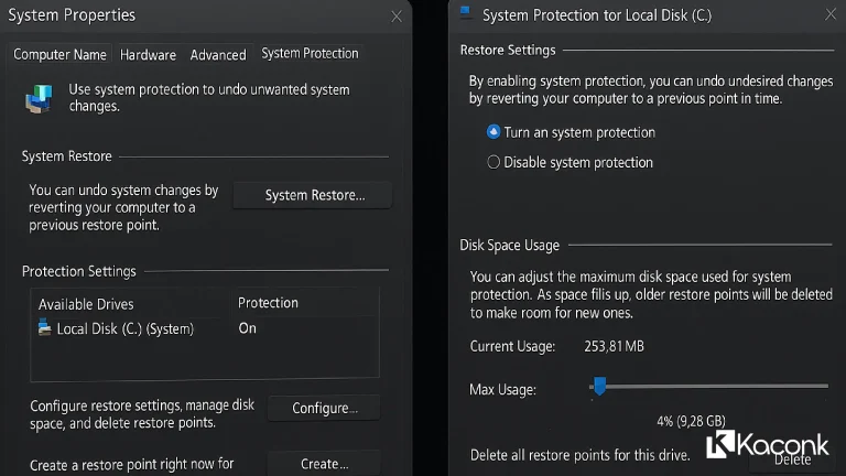 Cara Mengaktifkan System Restore di Windows 11